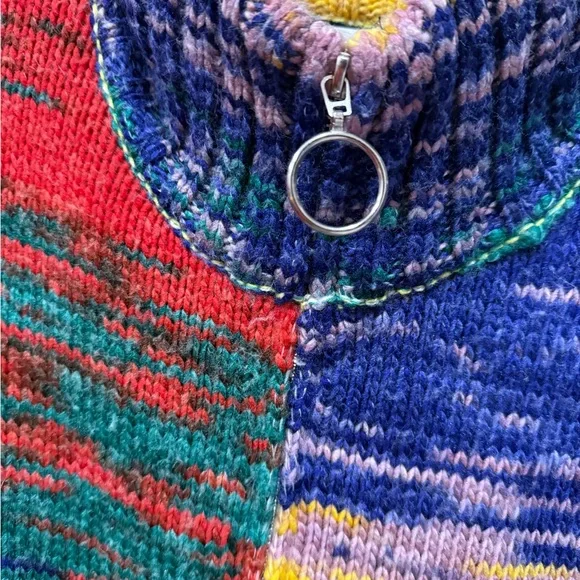 Urban Outfitters Colorful Zip-Front Sweater Jacket - Picture 4 of 11